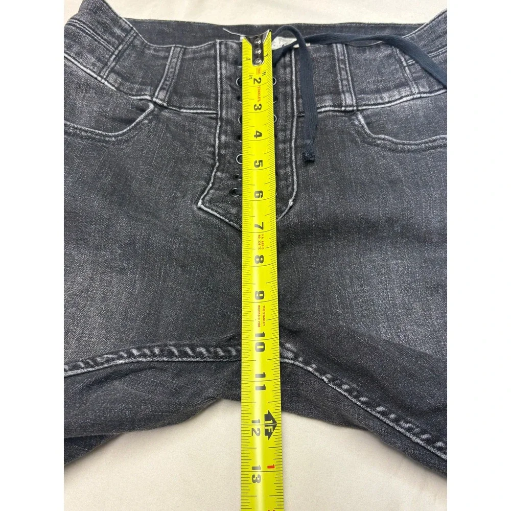 We The Free People Knot in Black High Waist Skinny Jeans Size‎ 27X28